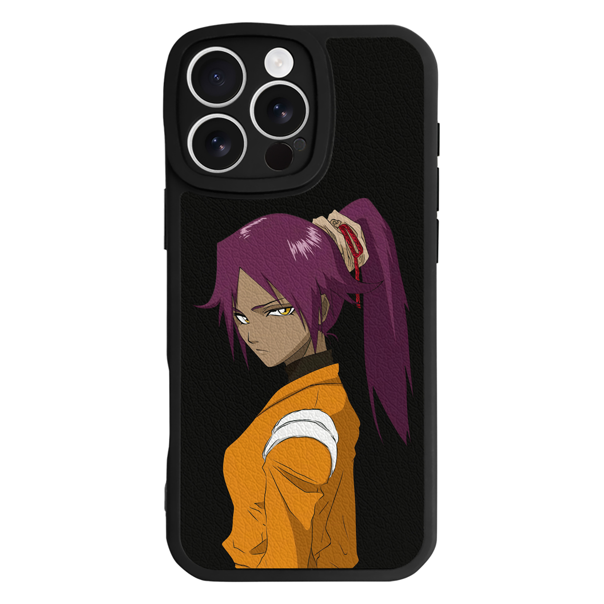 （画像用） ブリーチ 四楓院 夜一（しほういん よるいち） BLEACH Shihouin Yoruichi 【iPhone 16シリーズ対応】シリコンスマホケース（レザー調） 材質：シリコン